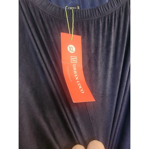 Navy Faux Suede Midi Skirt - XL - New with Tags! - Picture 4 of 7